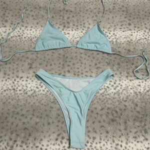 Blue Triangle Bikini Set